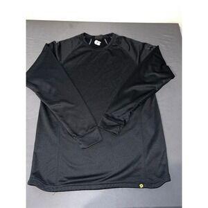 Demarini Mens Black Long Sleeve Performance Training Shirt Baseball Top Medium